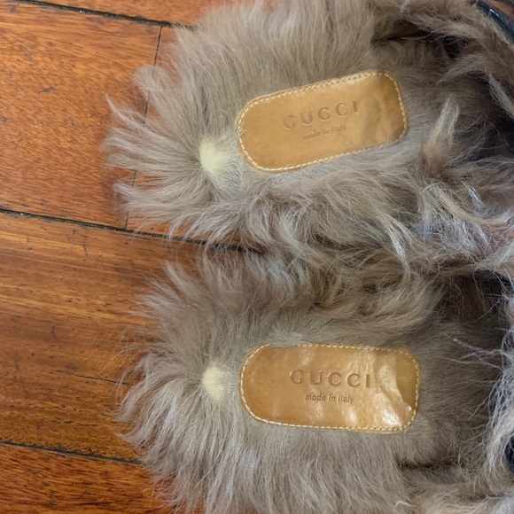 Gucci princetown leather fur slides size 36 black - Picture 2 of 6